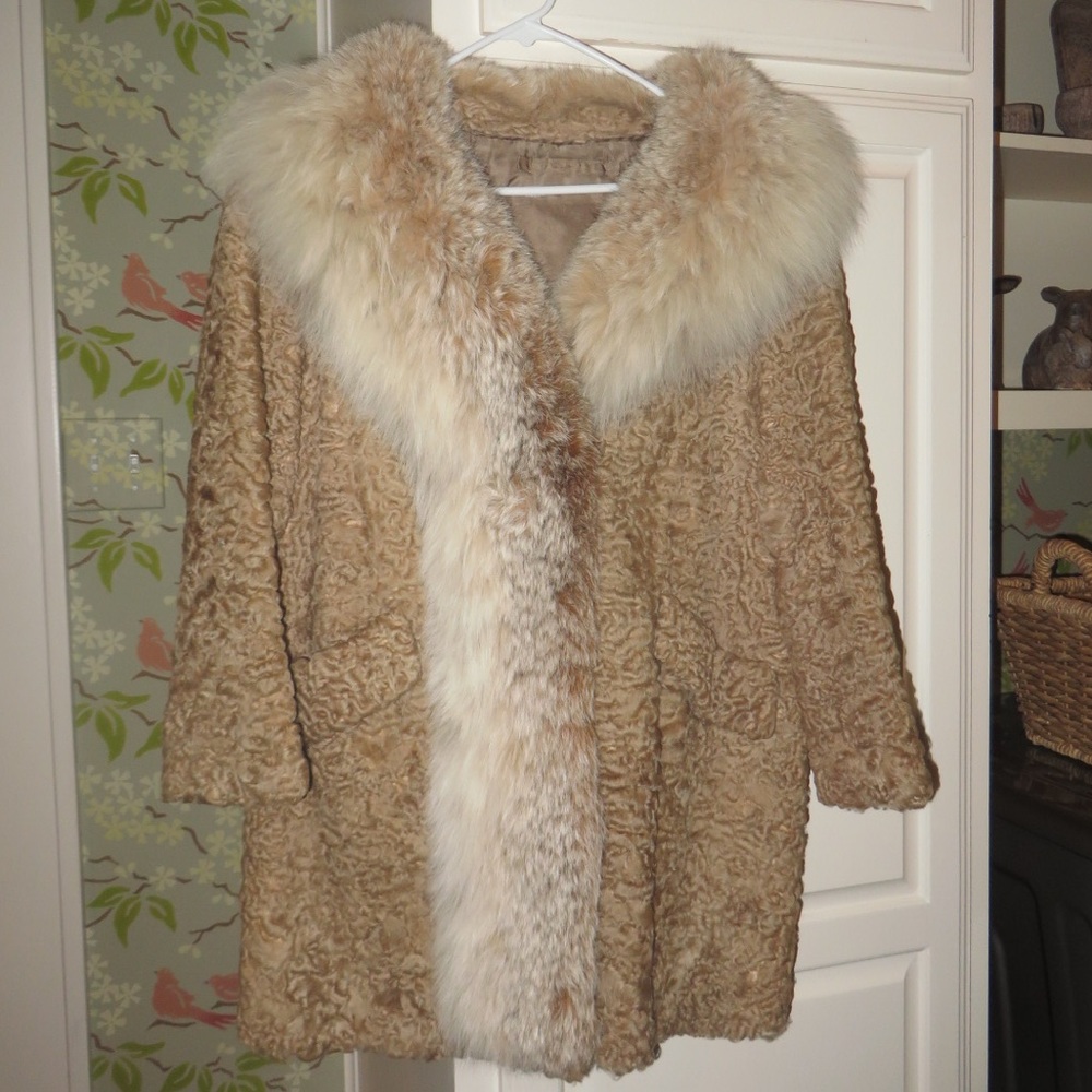 French Vintage Faux Fur Winter Coat
